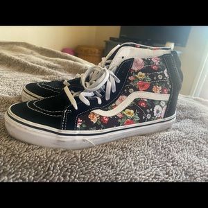 Floral high top Vans